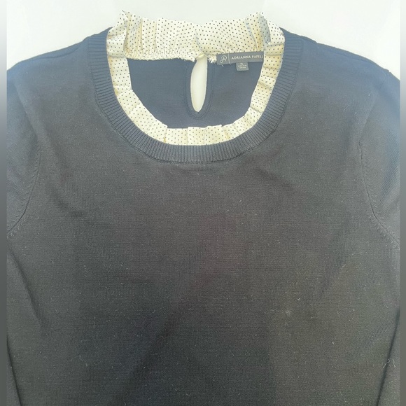 Adrianna Papell Long Sleeve Crew Neck Ruffled Sweater N106-1 - Picture 5 of 10